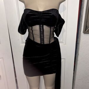 Velvet Corset Skirt Set